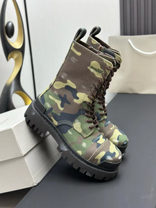 Bottes montantes pour hommes, nouveau design, populaires, style rétro, semelle épaisse, avec fermeture éclair - Product Image 4