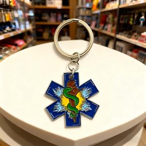 Llavero de Metal con Logotipo Personalizado al por Mayor de Fábrica, Llavero con Grabado en Relieve 2D y 3D, Esmalte Suave y Duro, Colgante para Decoración - Product Image 3