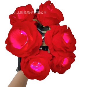 Lampes solaires de jardin en forme de rose, LED portables, résistantes à l'eau, pour la décoration extérieure - Product Image 2