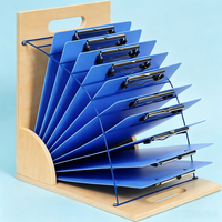 Support de presse-papiers en bois et métal, petit support de rangement pour tableau blanc, organisateur pour salle de classe, bureau
