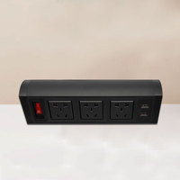 Multiprise de bureau à fixation par pince pour extension de bureau, avec prises UK, US, EU, AU, CN pour salles de réunion