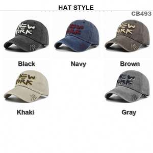 Fashionable Street Team <b>Vintage</b> Retro Baseball <b>Caps</b> Washed Cotton Retro Custom Embroidered Baseball <b>Cap</b> for Women - Product Image 2