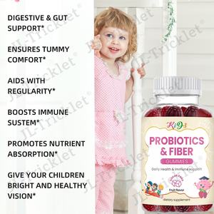 Gommes multi-vitamines et fibres prébiotiques OEM pour la santé des enfants et bonbons à la vitamine C D3 zinc oméga 3 fibres - Product Image 2