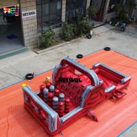 Structure gonflable avec parcours d'obstacles, château gonflable avec toboggan, combo d'obstacles commercial en PVC pour fêtes et événements