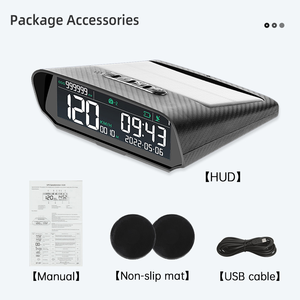 X100 universel voiture HUD tête haute affichage jauge charge solaire numérique GPS compteur de vitesse survitesse alarme <span class=keywords><strong>Distance</strong></span> altitude affichage - Product Image 4
