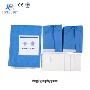 Consumibles médicos, kit/juego de cortinas quirúrgicas de angiografía quirúrgica no tejida estéril desechable personalizado con cortina y Bata - Product Image 1
