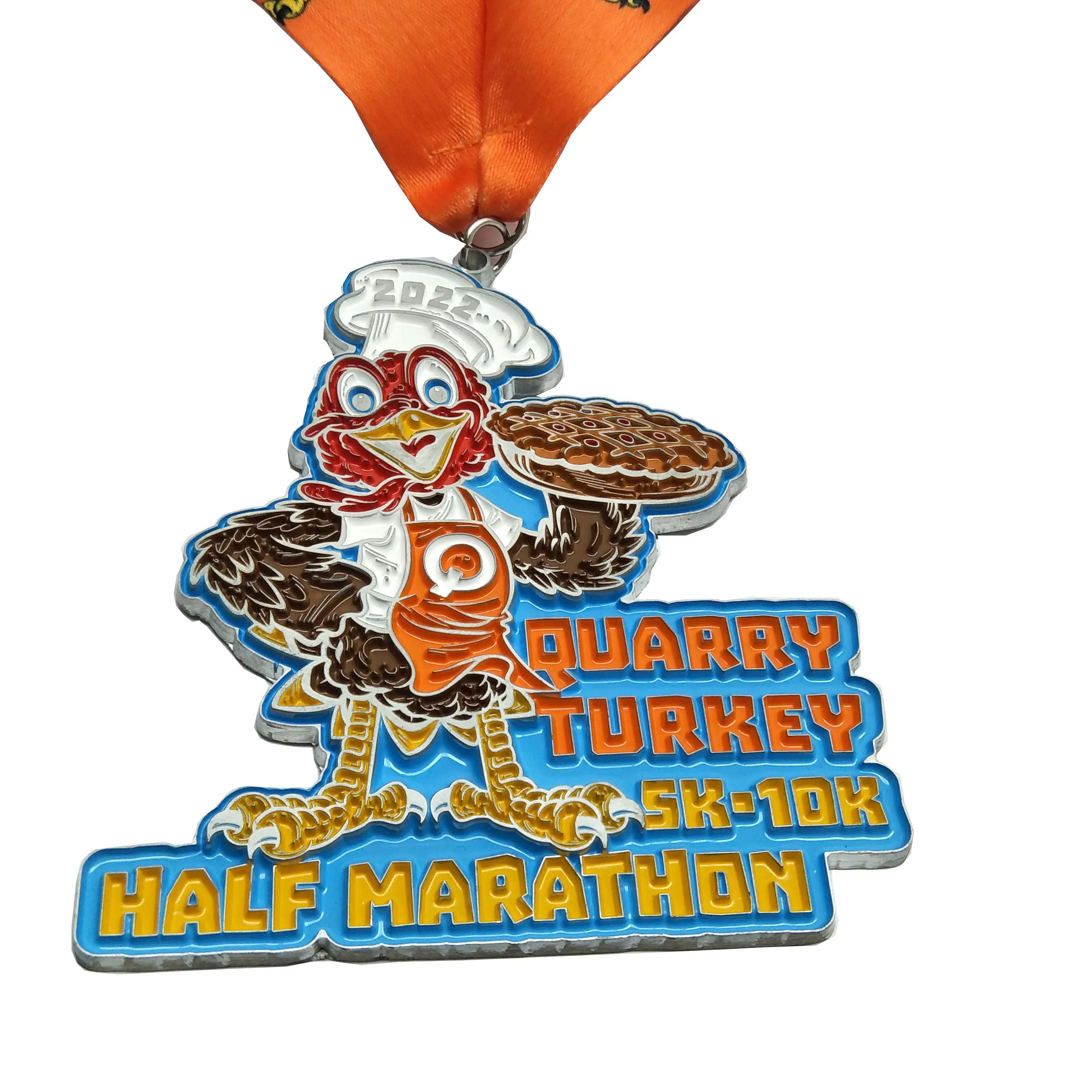 Medalla deportiva de metal personalizada para correr Maratón, Premio de Oro 3D de aleación de zinc en blanco, diseño al por mayor