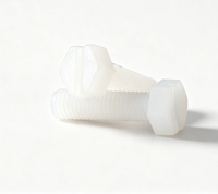 Vis en plastique de qualité industrielle à tête hexagonale fendue, finition unie, en PVDF, de M2 à M20, pour diverses industries – Fabrication chinoise, vente chaude