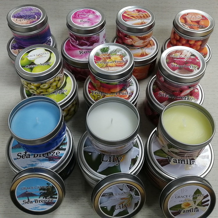 Cosmetic Metal Cosmetic Jar for Candle With Lids Bee Wax Soy Wax Paraffin Candles China Factory