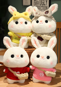 Simpatico coniglio morbido Bunnie con <span class=keywords><strong>vestiti</strong></span> che cambiano Peluches - Product Image 4