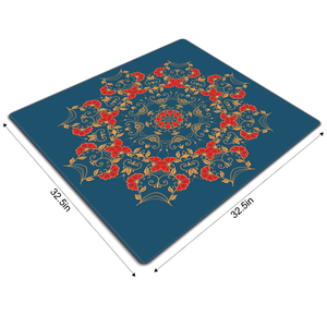 Tapis <span class=keywords><strong>de</strong></span> Mahjong Américain Moderne <span class=keywords><strong>de</strong></span> Luxe, Motifs Vibrants Vert Citron et Noir, Premium, Pliable, Portable, en Microfibre et Caoutchouc Naturel - Product Image 4