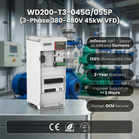 Variateur de fréquence HYTECON WD200-T3-045G/055P 45kW, usage intensif, triphasé 380V, pour pompe, avec contrôle vectoriel pour machines minières
