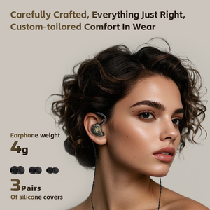 Auriculares Intrauditivos QKZ <span class=keywords><strong>Kaiser</strong></span> con Controladores Dinámicos Dobles de 10 mm, Impresión 3D de Alta Fidelidad, Auriculares con Cable, Graves Profundos para Música y Juegos - Product Image 6