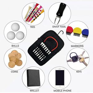 Échantillon gratuit, sac d'accessoires de golf personnalisé BSCI, capacité de 12 à 15 balles, sac de rangement pour balles de golf portable, petit, multifonctionnel - Product Image 6