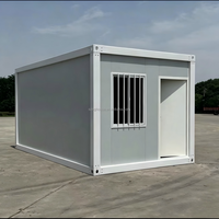 Casa Contenedor Modular Desmontable de 20 pies, Casa Prefabricada Portátil con Baño para Dormitorio de Una Habitación