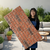 Panneaux de revêtement mural extérieur en faux grand carrelage, modernes, légers, ignifuges, écologiques, durables et imperméables pour villa, chambre et hôtel