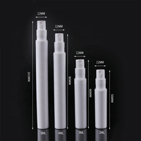 2ml 3ml 4ml 5ml Vide Snap Mini Blanc Mince Flacons de Pulvérisation Rechargeables Petits Flacons Échantillon de Bouteille de Parfum en Plastique