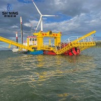 Kapal Keruk Hisap Kustom Hemat Biaya Diameter Pembuangan 200mm Kedalaman Kerja 8m untuk Penambangan Pasir Kecil di Sungai Air Tawar