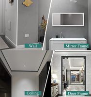 Moulure murale auto-adhésive en PVC Garniture et protection d'angle et bande de calfeutrage pour bord de mur Plancher Meubles Comptoir Intérieur Coin Extérieur