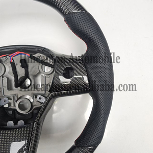 Wholesale New Trends Perforated Leather Carbon Fiber for Tesla Model 3 Mode Y <b>Car</b> <b>Steering</b> <b>Wheel</b> - Product Image 4