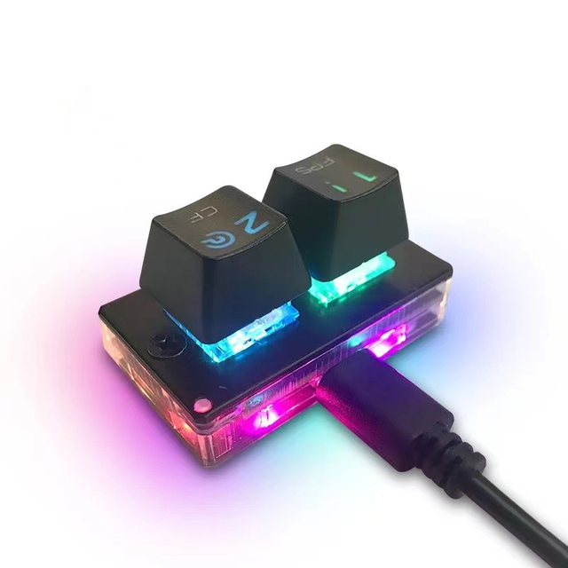 Custom Programming Macro Keypad Mechanical PLug and Play 2-Key Type C OSU Mini Keyboard USB Gaming/Office/Music/Media