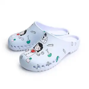 Printed outer wear wear resistant slippers surgical shoes comfortable EVA nurse shoes