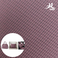 Cuir synthétique PU à texture sergé fine, personnalisé en usine, pour sacs à main, bagages et revêtements intérieurs de voiture
