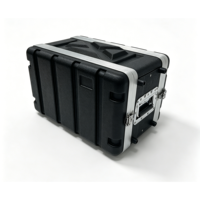 Boîtier de transport léger en plastique ABS rigide OEM 6U pour montage en rack, pour le stockage d'un amplificateur 8'' avec sac en filet zippé simple