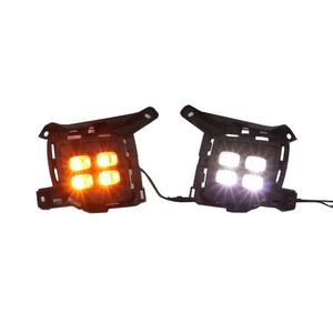 Feux de jour à LED quadruples <span class=keywords><strong>pour</strong></span> Toyota Land Cruiser 200 LC200 2012-2015, compatibles avec les feux de brouillard DRL de Land Cruiser, signal séquentiel - Product Image 3