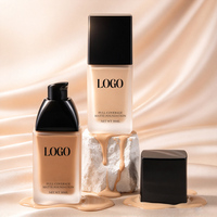 Fond de Teint Couvrant en Gros, Flacon Carré, Fini Soyeux et Lisse, Séchage Rapide, Résistant à l'Eau, 18 Teintes, OEM, Fini Mat