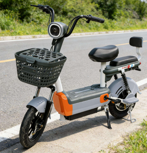 Vélo électrique pliable léger et mignon de 350 W pour adultes, avec panier avant et double siège, idéal pour les trajets quotidiens - Product Image 4