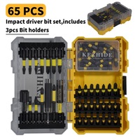 Jeu de 42 embouts de visseuse à chocs professionnels compatibles avec la batterie DeWalt 20V, embouts magnétiques en acier S2 avec embout de douille