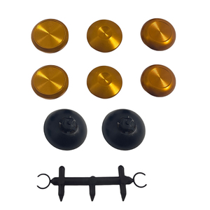 Kit de modification de boutons analogiques interchangeables pour manette PS5 EDGE, avec capuchons de joystick amovibles en métal et base en plastique - Product Image 3