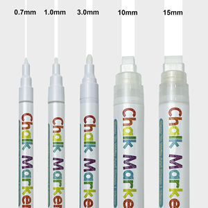 5 <span class=keywords><strong>Pennarelli</strong></span> a Gesso Bianchi <span class=keywords><strong>per</strong></span> Lavagne, Finestrini Auto, Bistrot, Vetro, Confezione Assortita - Product Image 2