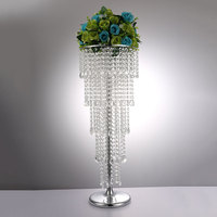Vases à fleurs en métal et en cristal ANNIELU, centres de table pour mariage, décorations de table pour fêtes, décorations de mariage