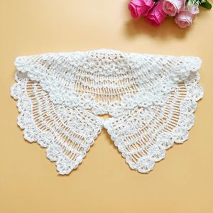 Collar bordado desmontable ahuecado de encaje blanco de alta calidad, accesorios de ropa para mujer - Product Image 4