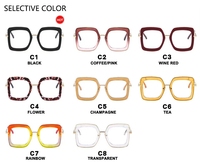 Lunettes de vue carrées tendance et à la mode pour femmes, anti-lumière bleue, pour la protection quotidienne des yeux