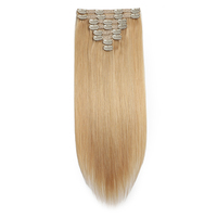 Extensions de cheveux à clipser en cheveux humains vierges Remy, tissages machine avec clips, sans colle ni ruban adhésif, pour femmes, pour les sorties nocturnes et les coiffures.