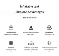 Tente de camping surélevée à deux étages, pliable, multifonctionnelle, de style villa, YTSF-D40, pour l'extérieur, 4x2x2.6 pieds