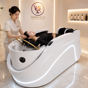 Fully Automatic Intelligent Electric Modern Ceramic Basin Durable <b>Massage</b> Shampoo Bed for Hair Salons and Hairdressers - Product Image 1