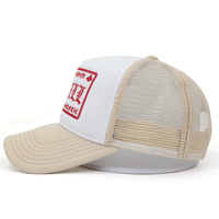 Personnalisé 100% coton 3D broderie Patch 5 panneaux camionneur chapeaux Vintage unisexe sergé tissu décontracté sportif en plein air