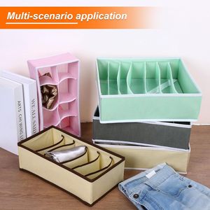Custom 4 Pack Foldable Underwear Organizers Wardrobe Closet Drawer Divides Set Fabric <b>Storage</b> <b>Boxes</b> for Bras Socks Ties - Product Image 6