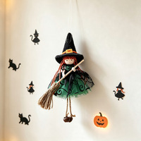 Décorations de fête d'Halloween, ornements suspendus de dessins animés effrayants, poupées sorcières en tissu, décorations de fête