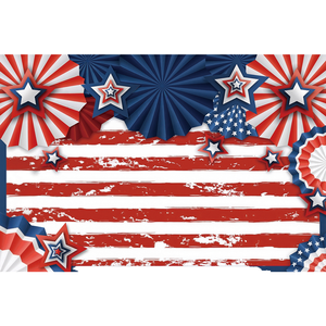 Toile de fond photo DAMAI patriotique rouge, blanc, bleu, étoiles et rayures pour la fête du 4 juillet, décor de fête de l'Indépendance, accessoire de photographie - Product Image 2