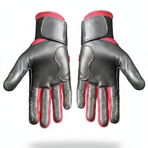 Customized Adult Size Baseball & Softball Batting Gloves Breathable Cowhide Cabretta Leather Batting Sports Gloves - Product Image 5