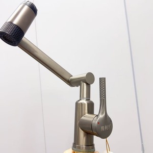 Teguda <b>Basin</b> Faucet 304 Stainless Steel Gunmetal Gray <b>Single</b> Handle Deck Mounted Rotating <b>Tap</b> - Product Image 4