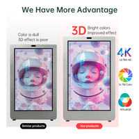 VISIGN Boîtier LCD hologramme 4K transparent de 86 pouces à taille humaine avec caméra à écran tactile pour exposition de détail Vitrine virtuelle