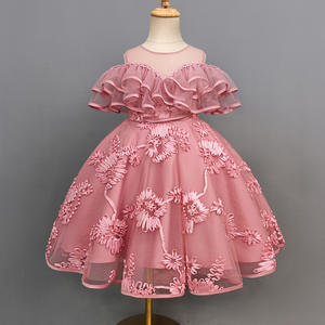 Vestido de Verano al por Mayor para Niña, Vestido de Princesa con un Hombro Descubierto, Diseño de Moda, Vestido de Fiesta de Boda, 3-12 Años - Product Image 2