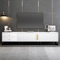 Meuble TV design moderne Meuble TV en bois et table basse Ensemble de luxe pour la maison Meubles de salon
