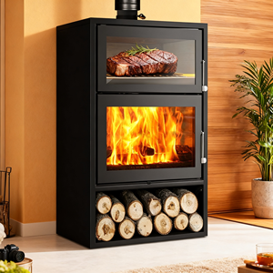 Cheminée à <span class=keywords><strong>bois</strong></span> en acier, poêle à <span class=keywords><strong>bois</strong></span>, four de chauffage intérieur, cuisinière, brûleur de bûches, rangement de <span class=keywords><strong>bois</strong></span> de chauffage pour villa et salon - Product Image 1